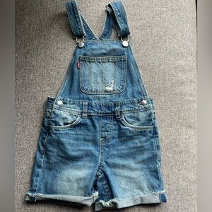 Levi girls short overalls shortall size 6